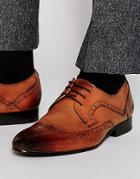 Ted Baker Oakke Leather Brogue Derby Shoes - Brown