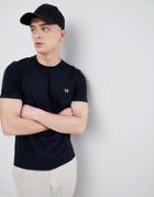 Fred Perry Tipped Cuff T-shirt In Navy - Navy