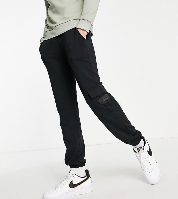 Avant Garde Tall Patch Sweatpants In Black