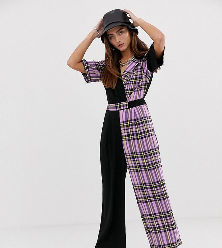 Collusion Mixed Print Jumpsuit