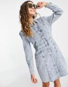 Vero Moda Denim Shirt Dress In Blue-blues