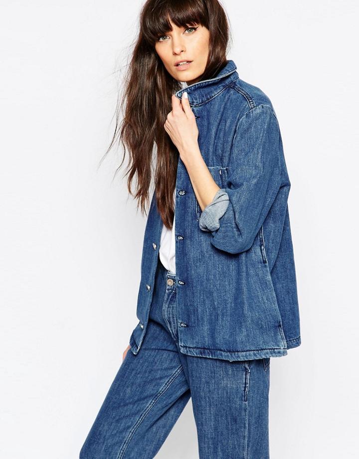 Bethnals Tommy Relaxed Denim Jacket - Blue