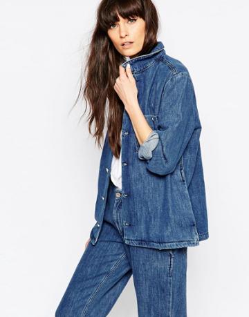 Bethnals Tommy Relaxed Denim Jacket - Blue