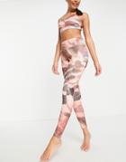 & Other Stories Recycled Abstract Print Leggings In Pink - Part Of A Set