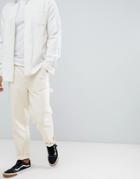 Asos Design Carpenter Pants In Heavyweight Cream Canvas - White