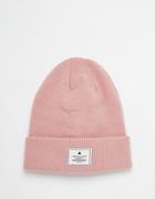 Asos Patch Beanie In Pink - Pink