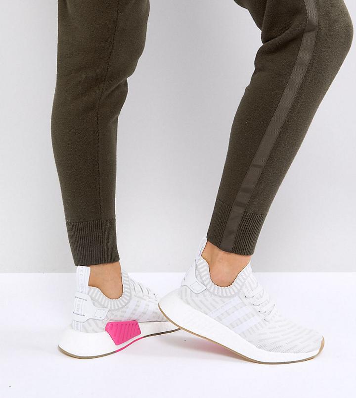 Adidas Originals Nmd R2 Sneakers In White - White