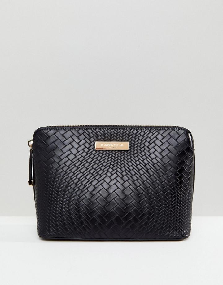 Carvela Nat Woven Cosmetic Bag - Black
