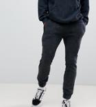 Reclaimed Vintage Inspired Overdye Jogger In Washed Black