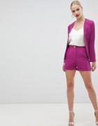 Vesper Tailored Shorts In Pink - Pink
