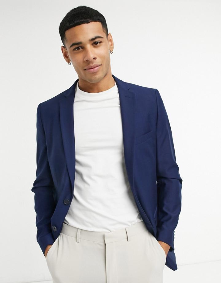 French Connection Slim Fit Plain Suit Jacket-blues