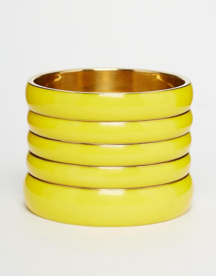 Asos Sunshine Bracelet Multipack - Yellow