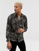 River Island Shirt With Tiger In Tan - Tan
