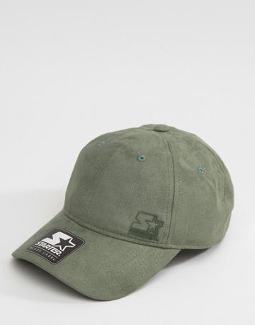 Starter Baseball Cap Pitcher Black Label In Suede - Green
