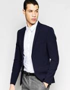 Selected Homme Super Skinny Suit Jacket With Stretch - Navy