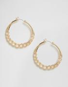 Asos Chain Hoop Earrings - Gold