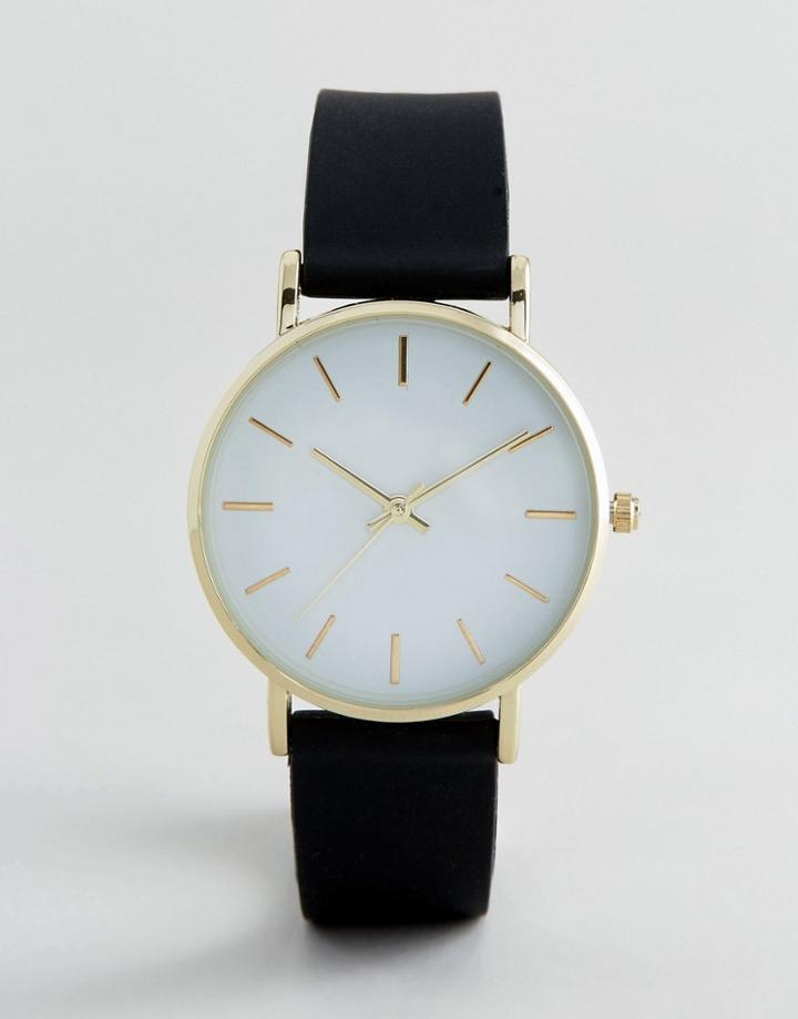 New Look Leather Clean Strap Watch - Black