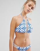 Bikini Lab High Neck Sapphire Top - Multi