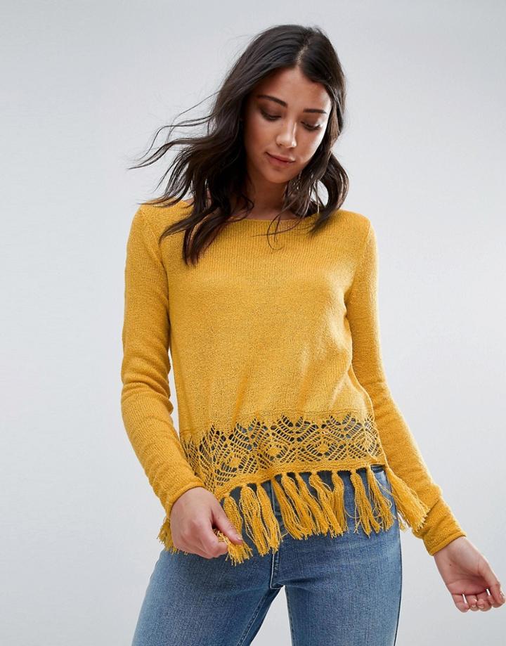 Only Sonya Short Knit Sweater - Beige