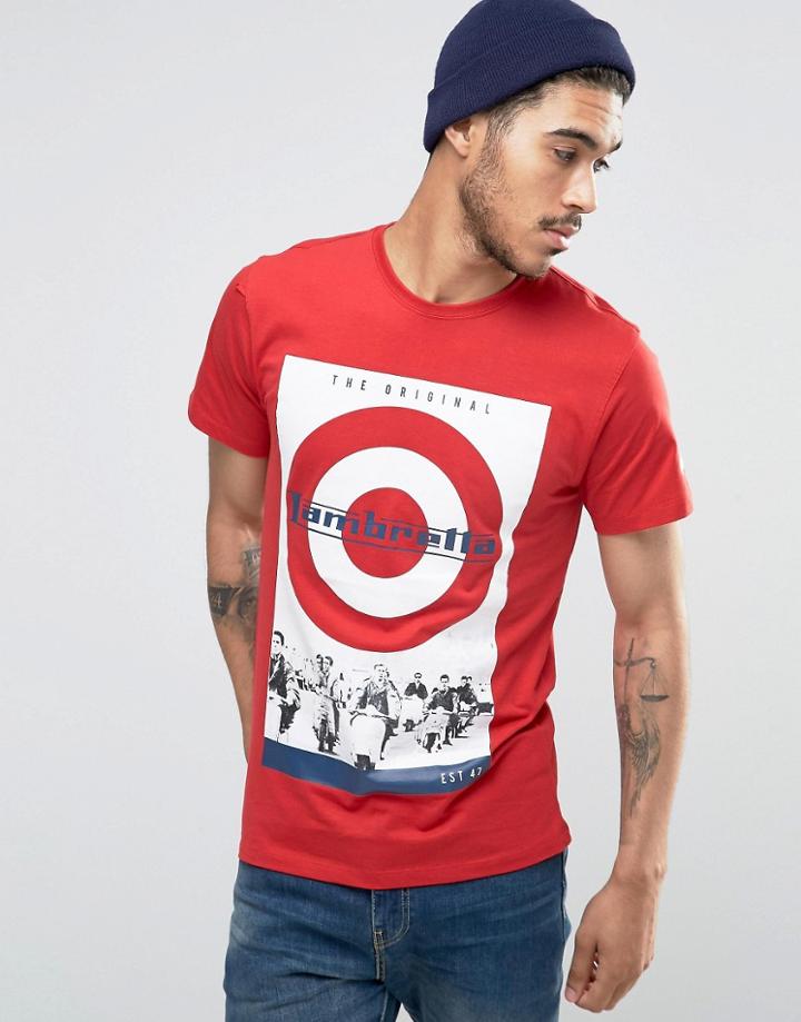 Lambretta Retro Scooter T-shirt - Red