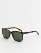 Aj Morgan Square Sunglasses In Matte Tort-brown