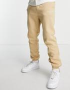 Jack & Jones Originals Loose Fit Sweatpants With Small Logo In Beige-neutral