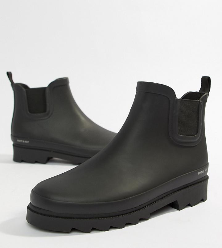 Matt & Nat Chelsea Wellie Boots - Black