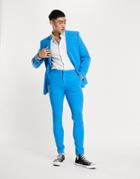Asos Design Super Skinny Suit Pants In Electric Blue