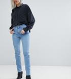 Weekday Way High Waist Slim Leg Jean In Washed Blue - Blue