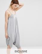 Stitch & Pieces Gray Relaxed Jumpsuit - Gray