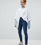 Pull & Bear Super Skinny High Waist Jeans-blue