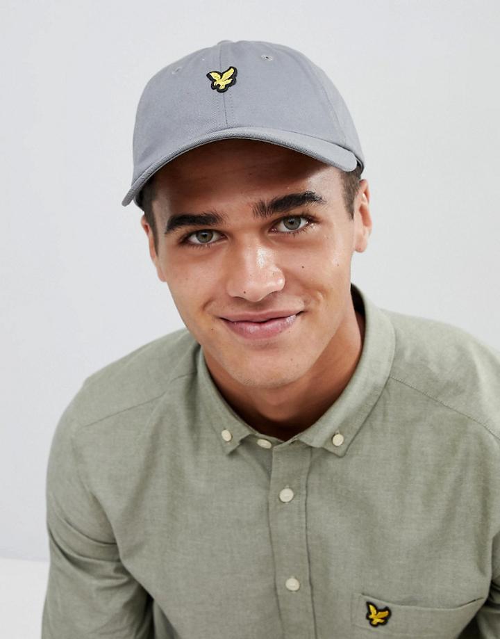 Lyle & Scott Logo Baseball Cap In Gray - Gray