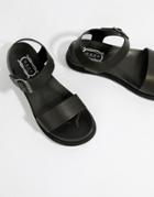 Depp Leather Flatform Sandals - Black