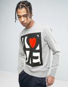 Love Moschino Stamp Logo Sweater - Gray