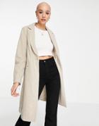 New Look Tailored Coat In Oatmeal-white