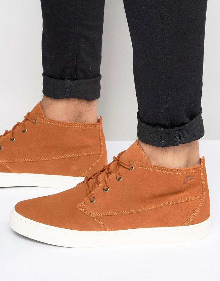 Pointer Randall Mid Sneaker In Suede - Tan