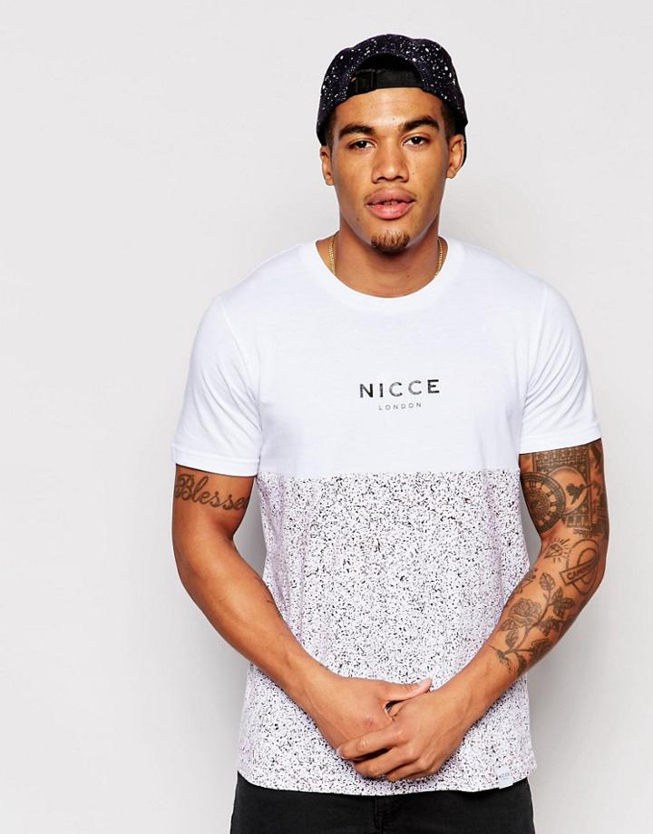 Nicce Half White Noise T-shirt - Purple
