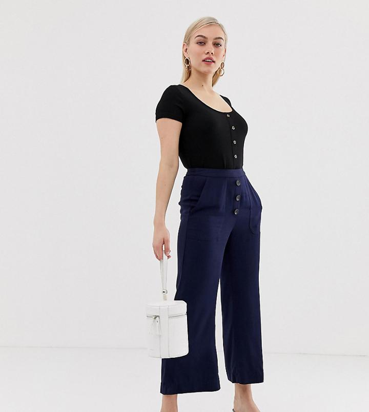 Vero Moda Petite Utility Kickflare Pants-navy