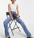 Asos Design Tall 90's Straight Jean In Mid Blue