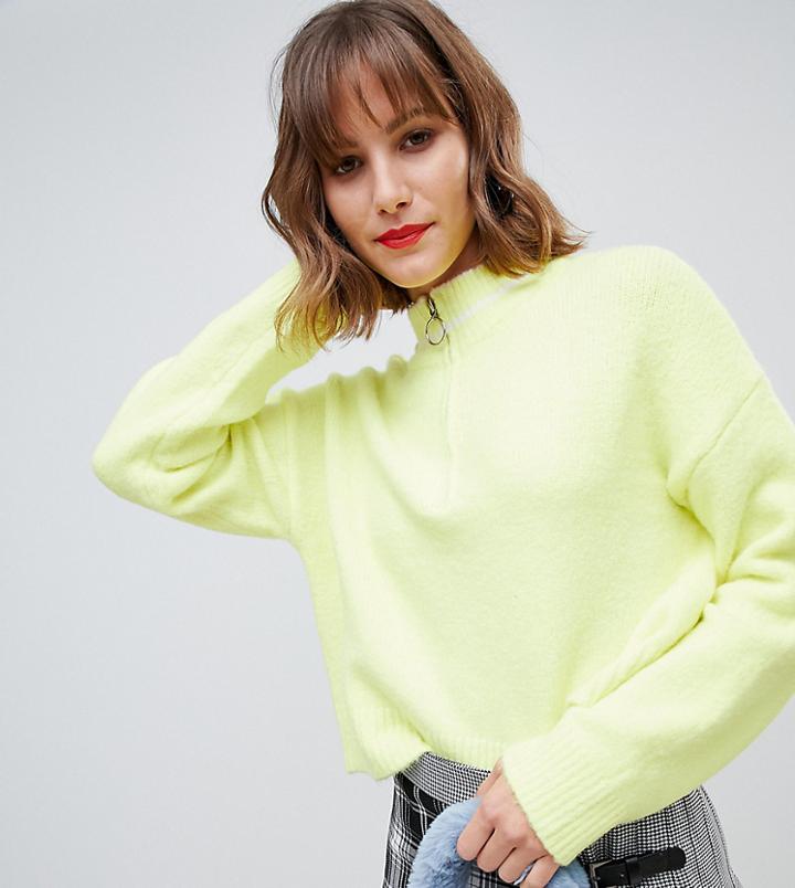 Stradivarius Zip Up High Neck Sweater