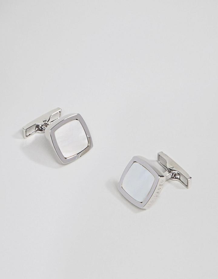 Ted Baker Dedlift Semi Precious Cufflinks In Silver - Silver