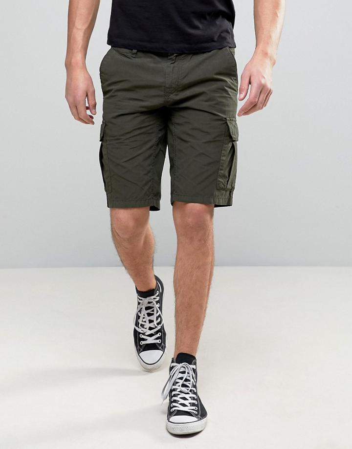 Boss Orange By Hugo Boss Cargo Shorts Regular Fit In Green - Green