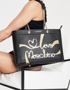 Love Moschino Script Logo Tote Bag In Multi