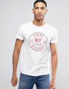 Tommy Hilfiger Circle Logo T-shirt Regular Fit In White - White