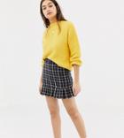 Daisy Street Tailored Skirt In Vintage Check-beige