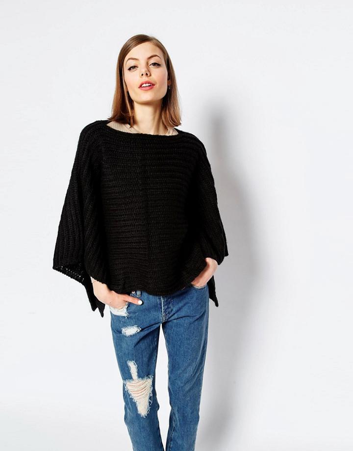 Buji Baja Wrap Oversized Scarf - Black