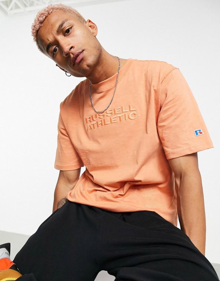 Russell Athletic Embroidered Logo T-shirt-brown