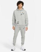 Nike Go The Extra Smile Pack Graphic Fleece Hoodie In Gray Heather