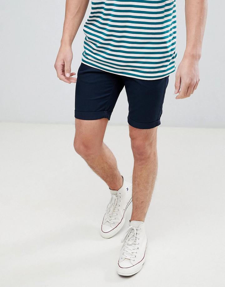 New Look Chino Shorts In Navy - Navy