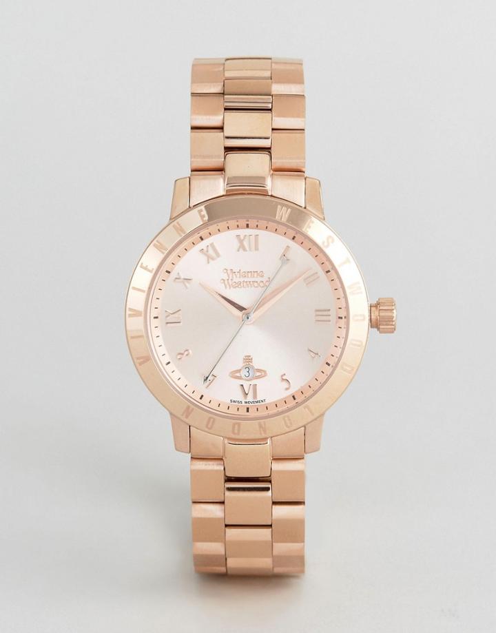 Vivienne Westwood Vv152rsrs Bracelet Watch In Rose Gold - Gold